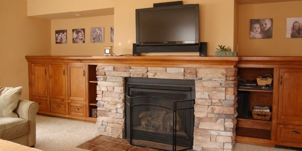 Amazing DIY Fireplace and Built-Ins