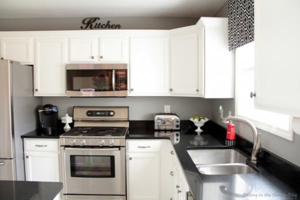 high quality painted white kitchen cabinets and new appliances