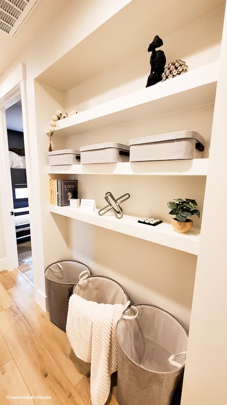 How to Decorate a Hallway: Narrow Shelves