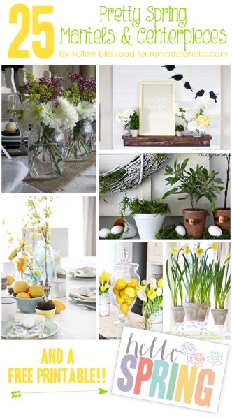 25 spring mantels and centerpieces