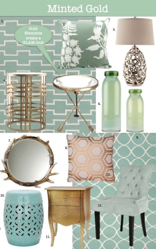 Minted Gold Modern Spring Colors