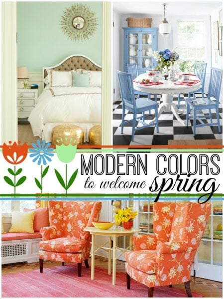 Modern Spring Colors via Remodelaholic