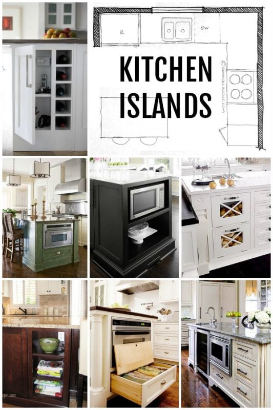 Kitchen Island Layouts and Floor Plan Design via Remodelaholic.com
