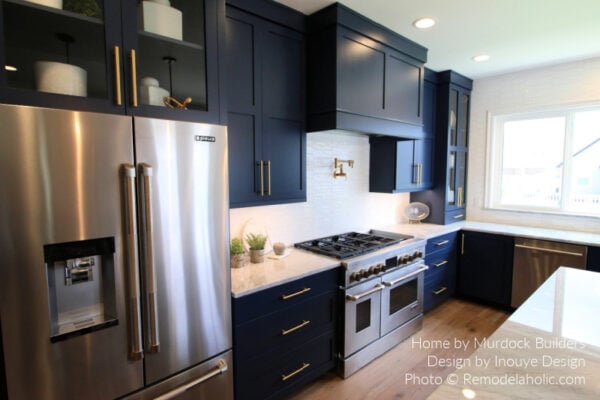 Modern Black Kitchen L Shape Kitchen Floor Plan, Remodelaholic UV19 H13