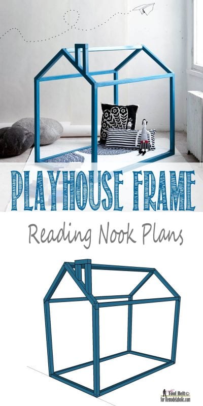 Easy DIY Toddler House Bed Frame or Playhouse Reading Nook Woodworking Plans