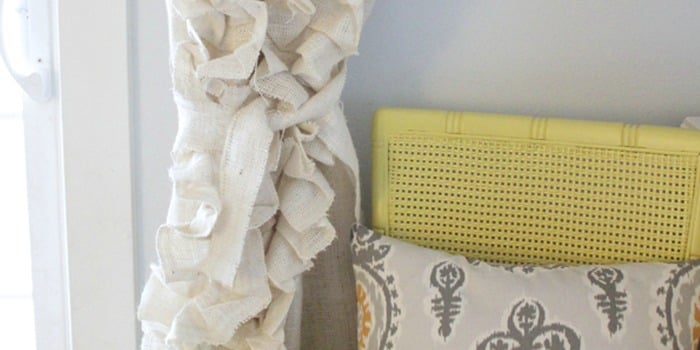 How to Sew Ruffled Burlap Curtains