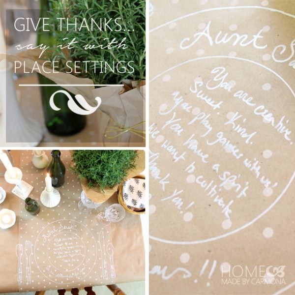 Give Thanks With Holiday Place Settings - Home Made by Carmona