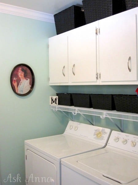 small organized laundry closet, Ask Anna Moseley