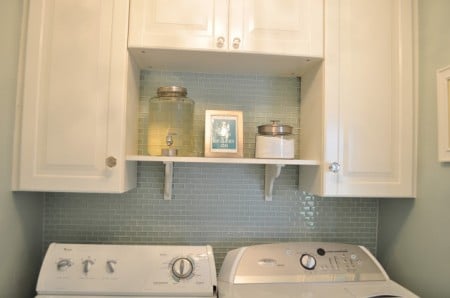 tiny laundry room with shelving, A Touch of Tyrell