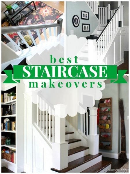 Best Staircase Makeovers on Remodelaholic.com #stairs #makeover #diy