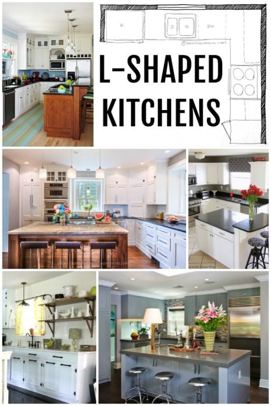 KITCHEN DESIGN | L-Shaped Kitchen Layouts and Floor Plans via Remodelaholic.com